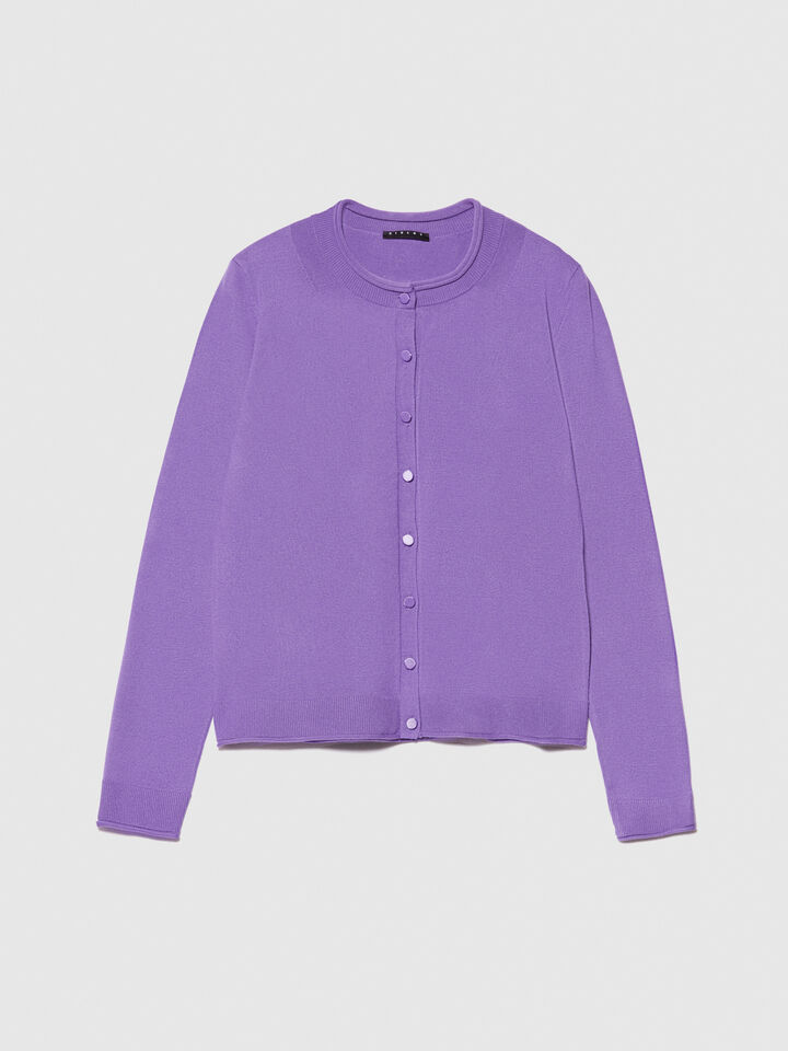 Regular fit cardigan - women's cardigans - Lilac | Sisley image number 6